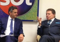 Aécio Neves tem encontro com ícone Silvio Santos