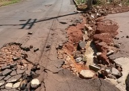 Buracos voltam a ser problema nas ruas de São Gotardo