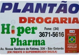 Farmácias de plantão em São Gotardo