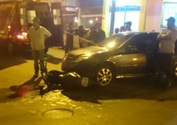Após a violenta chuva, acidente acontece no Centro de São Gotardo e deixa duas pessoas feridas