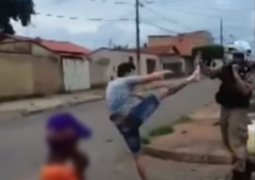 Vídeo: Durante abordagem, homem tenta agredir Policial em Patos de Minas