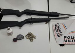 Homem é preso com armas e materiais para pesca na zona rural de São Gotardo