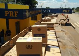 PRF apreende mais de 600 caixas de cigarros contrabandeados em Ibiá