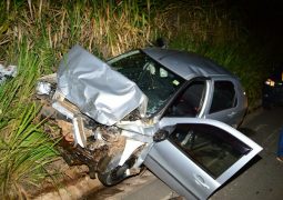 Motorista Sangotardense fica ferido em grave acidente na BR-365