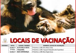 Centro de Vigilância em Saúde divulga datas da Campanha de Vacinação Antirrábica em São Gotardo