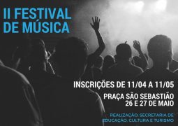 Inscrições para o 2º Festival de Música de São Gotardo começam nesta próxima quarta-feira