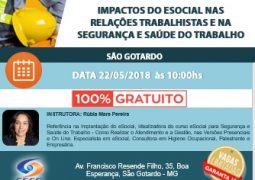 Palestra sobre as novas mudanças do eSocial acontece em São Gotardo nesta terça-feira