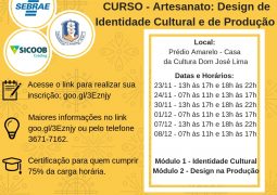 Sebrae e Secretaria de Educação Cultura e Turismo de São Gotardo oferecem curso gratuito de artesanato
