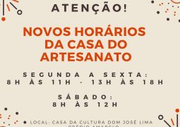 Casa do Artesanato divulga novos horários de funcionamento em São Gotardo