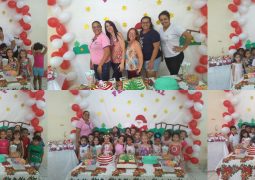 Professoras da Escola Municipal Cecília Meireles realizam festa natalina para alunos do Jardim I