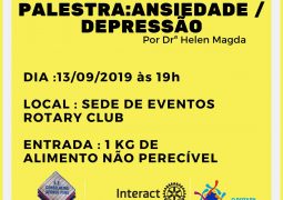 Interact Club promove palestra sobre ansiedade e depressão em São Gotardo