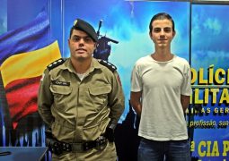 Jovem que sonha em ser Militar conhece Corporação da PM de São Gotardo