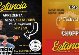 Dose dupla: Estância traz show inédito nesta sexta-feira e Festival de Chopp no sábado em São Gotardo