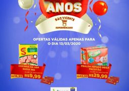 Em celebração aos seus 23 anos, Supermercado São Vicente lança promoção especial nesta sexta-feira em São Gotardo