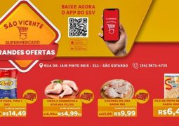 Filé de Peito Desfiado Sadia à 6,49 (400 GR) e Arroz Codil 5Kg à 14,49: Confira o Caderno de Ofertas do Supermercado São Vicente neste mês de Maio em São Gotardo