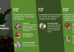 Verde AgriTech convida doutora em Solos e Nutrição de Plantas para explicar os impactos do cloreto de potássio nas lavouras e grandes nomes para eventos desta semana