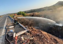 Caminhões pegam fogo após colisão e condutores sendo um deles de São Gotardo,  morrem na BR-116 no interior do Ceará