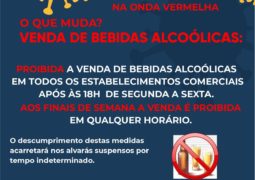 Decreto Emergencial: Venda de bebidas alcoólicas é proibida em São Gotardo após as 18:00 horas e nos finais de semana