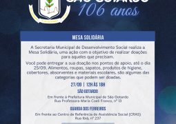 Secretaria Municipal de Desenvolvimento Social de São Gotardo realiza campanha de doações para pessoas necessitadas