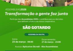 Sicredi Rota das Terras promove Assembleias 2026 e convida cooperados de São Gotardo a participarem das decisões da cooperativa