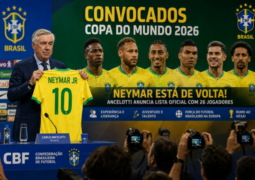 Neymar está na lista: Carlo Ancelotti divulga convocação oficial da Seleção Brasileira para a Copa do Mundo de 2026